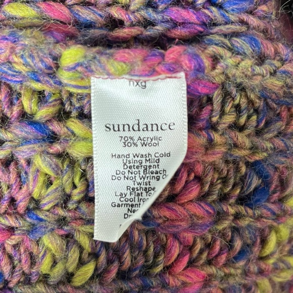 Sundance Ainsley Highland Multicolored Chunky Knit Longline Cardigan Sweater - Picture 10 of 10